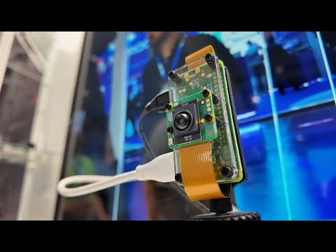 Raspberry Pi AI camera kit, 15.6&quot; monitor, M.2 HAT+ M Key board, reactions by Ronald Vuillemin #ew24