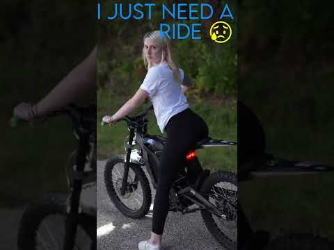 Girl says &quot;No&quot; to Hitchhiker on a Sur Ron e-bike