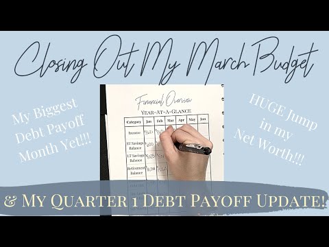 March Monthly Close Out || My New Debt Balance &amp; Net Worth || One Credit Card Down, 1 More to Go!!