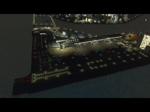 From Sea to Sky: Captivating Metro Airport Time-lapse! #citiesskylines Safety Revolution! 🌊✈️