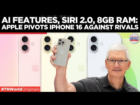 Apple Launches iPhone 16 with AI features, 8GB Ram I Apple Launch Event | Times Now World