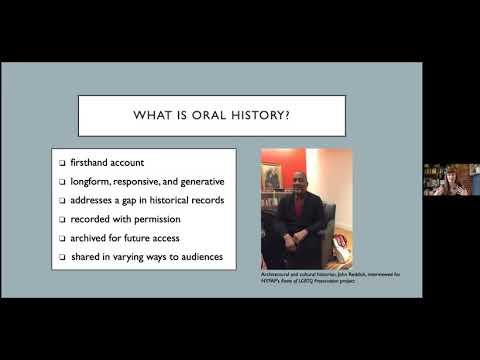 Preservation School - Oral History 101