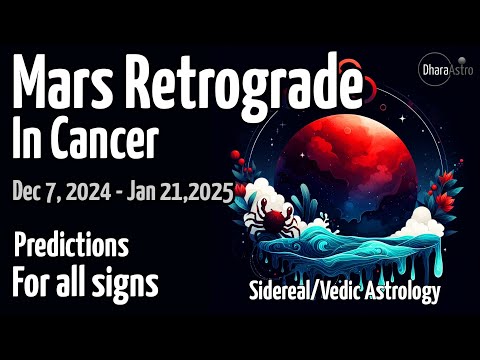 Mars retrograde 2024 | Cancer | Vedic Astrology predictions #siderealastrology #marsretrograde