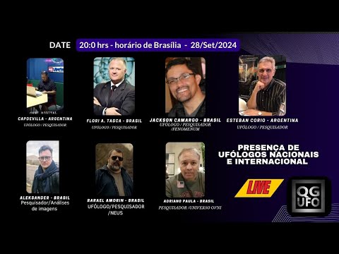 LIVE - CONVIDADOS NACIONAIS E INTERNACIONAIS DA UFOLOGIA [QG-UFO]