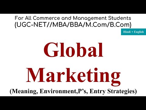 Global Marketing, global marketing environment, global P of marketing, global market entry strategy