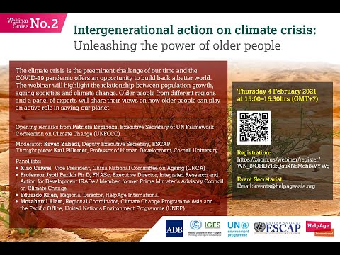 Webinar recording - Intergenerational action on climate crisis: Unleashing the power of older people