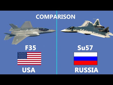 Comparison of USA built F 35 and Russia&#039;s Su57 Fifth Gen fighter jet. Which one is better ? #USA #RU