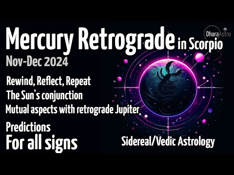 Mercury retrograde 2024 November | in Scorpio | Vedic Astrology predictions #siderealastrology