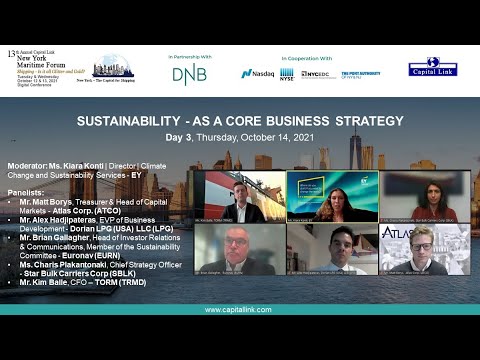 2021 13th Annual New York Maritime Forum - Sustainability - As A Core Business Strategy