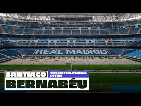 The AMAZING pitch retraction at the new Santiago Bernabéu stadium! | Real Madrid