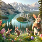 A Journey Through Canada: AI-Generated Easter Bunnies