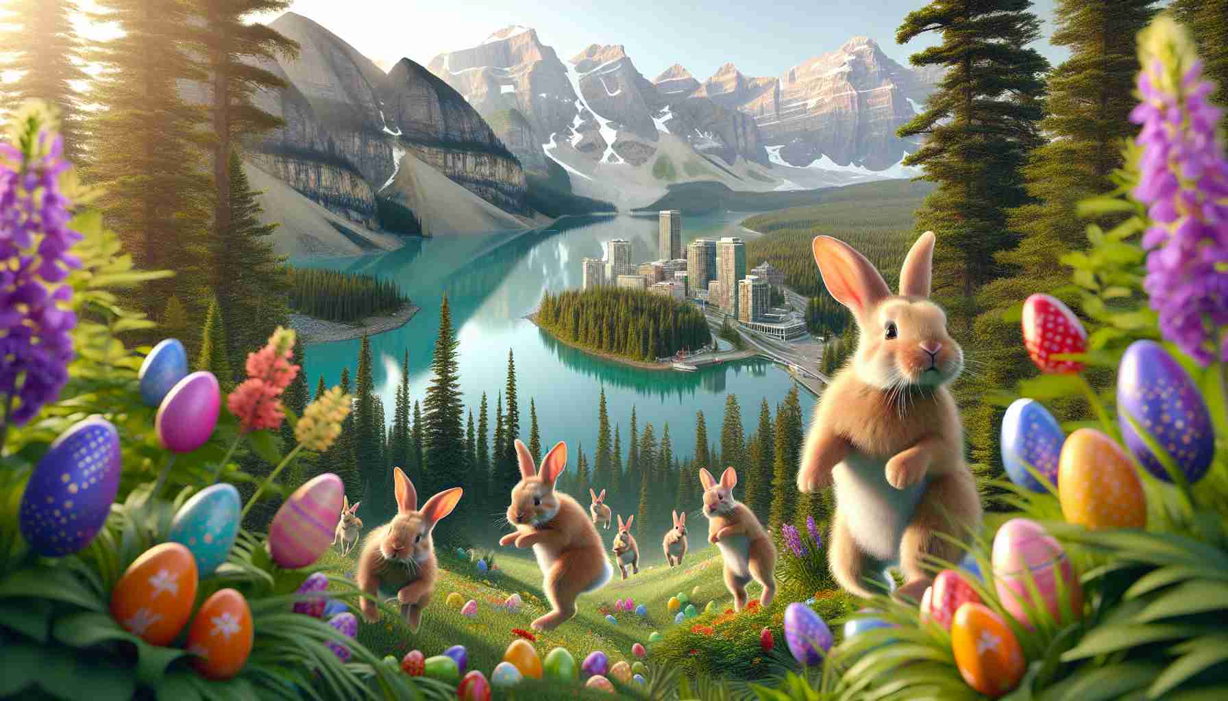 A Journey Through Canada: AI-Generated Easter Bunnies