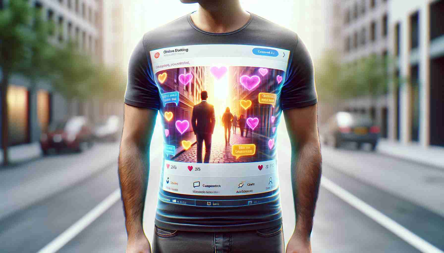 A Creative Twist: A Man’s T-Shirt Becomes a Digital Dating Advertisement