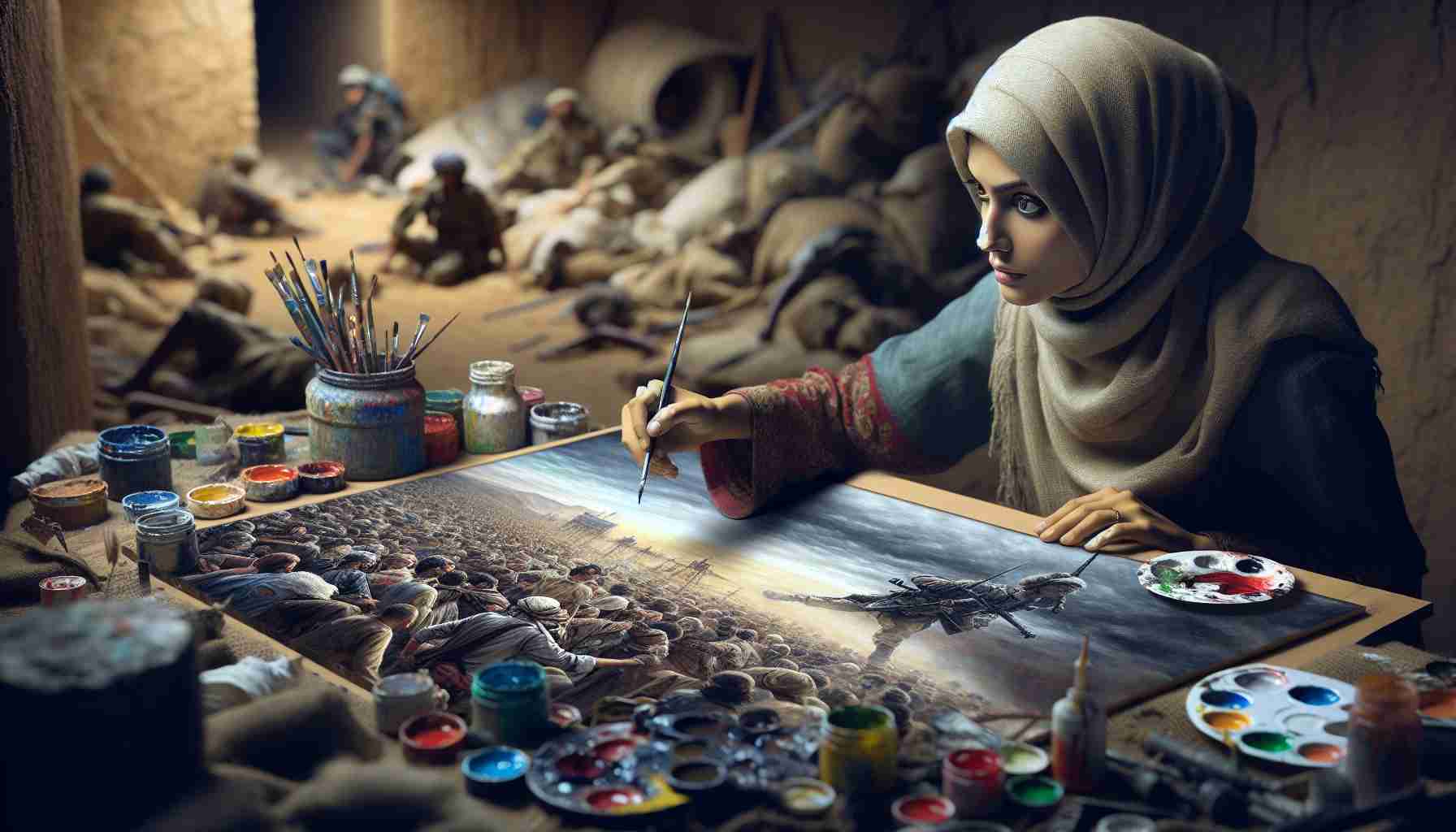 Gazan Artist May Murad Paints a Message of War’s Horrors